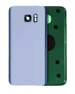 Capac Spate Sticla Samsung Galaxy S7 Edge AMPlus (No Logo) (Coral Blue)
