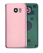 Capac Spate Sticla Samsung Galaxy S7 Edge AMPlus (No Logo) (Rose Pink)
