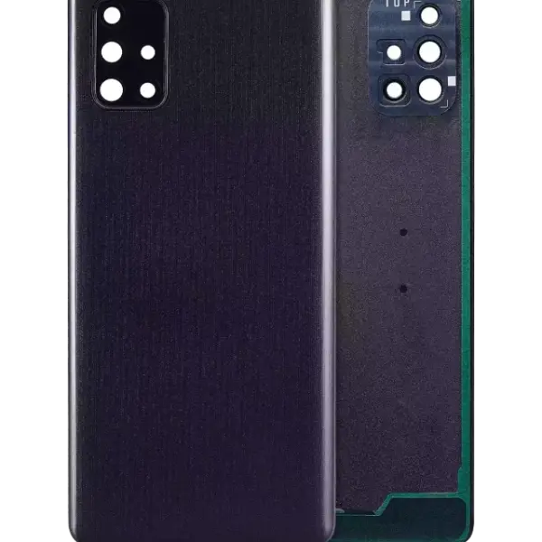 Capac Sticla Spate Cu Lentila Camera Samsung Galaxy A71 (A715 / 2020) Service Pack (Black)