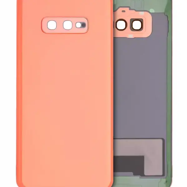 Capac Sticla Spate Cu Lentila Camera Samsung Galaxy S10E (No Logo) AMPlus (Flamingo Pink)