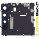 Lentila Camera Spate Cu Bracket Telefon Motorola Edge 5G (XT2063 / 2020) (Solar Black)