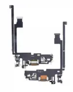 Cablu Flex Port Incarcare Cu Placa iPhone 12 Pro Max AMPlus (Gold) - imagine 2
