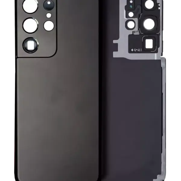 Capac Spate Sticla Samsung Galaxy S21 Ultra Service Pack Original (Phantom Black)