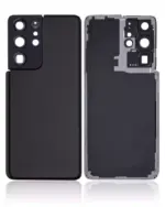 Capac Spate Sticla Samsung Galaxy S21 Ultra Service Pack Original (Phantom Black) - imagine 2