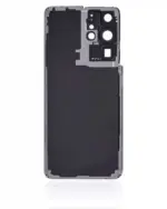 Capac Spate Sticla Samsung Galaxy S21 Ultra Service Pack Original (Phantom Black) - imagine 4