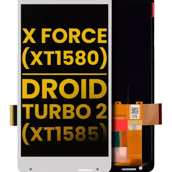Ansamblu Display Motorola Moto X Force (XT1580 / 2015) / Droid Turbo 2 (XT1585 / 2015) Refurbished (White) (Fara Rama)