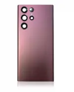 Capac Spate Sticla Samsung Galaxy S22 Ultra 5G Service Pack (Burgundy) - imagine 2