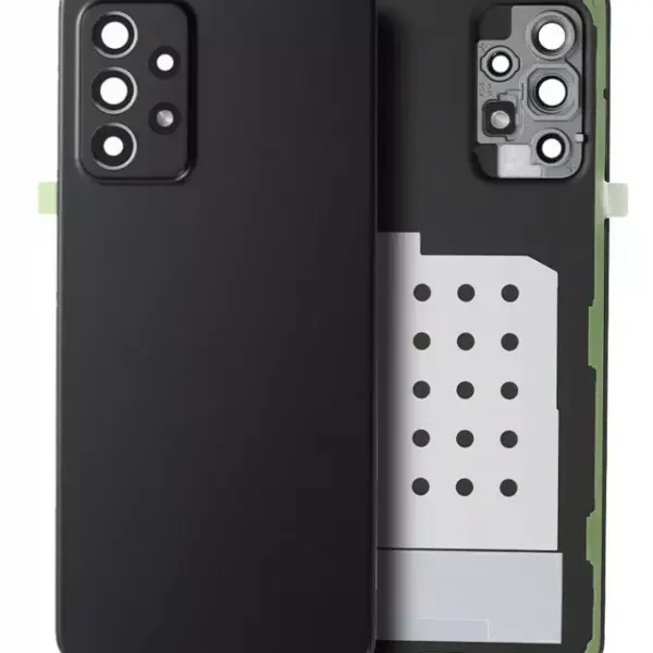 Capac Sticla Spate Cu Lentila Camera Samsung Galaxy A52 5G (A526 / 2021) Service Pack (Awesome Black)