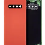 Capac Spate Sticla Cu Lentile Camera Samsung Galaxy S10 Plus Service Pack (Flamingo Pink)