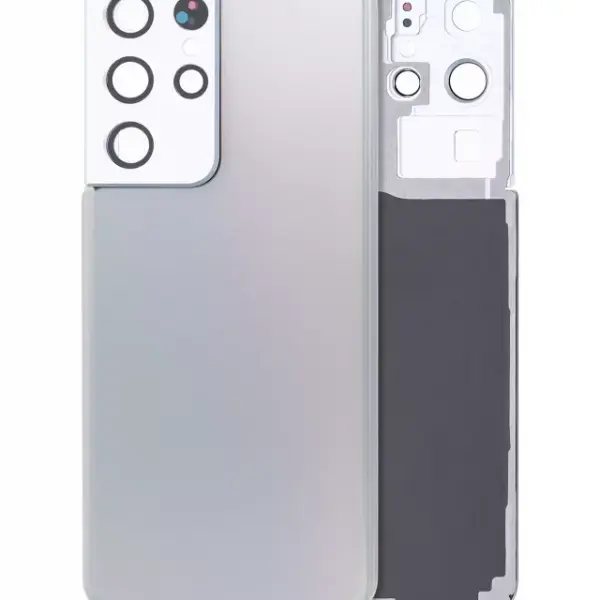 Capac Spate Sticla Samsung Galaxy S21 Ultra Service Pack Original (Phantom Silver)