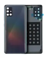 Capac Spate Sticla Samsung Galaxy A51 5G Service Pack Original (Prism Cube Black)