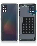Capac Spate Sticla Samsung Galaxy A51 5G Service Pack Original (Prism Cube Black) - imagine 4