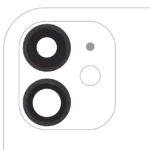 Lentila Camera Spate Cu Suport Si Rama iPhone 11 ( 2 Piece) Premium (Black)