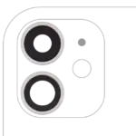 Lentila Camera Spate Cu Suport Si Rama iPhone 11 ( 2 Piece) Premium (White)