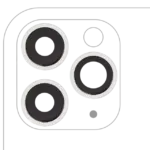 Lentila Camera Spate Cu Suport Si Rama iPhone 11 Pro / Pro Max (3 Piece Set) Premium (White)