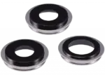 Lentila Camera Spate Cu Suport Si Rama iPhone 11 Pro / Pro Max (3 Piece Set) Premium (White) - imagine 3
