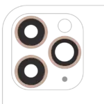 Lentila Camera Spate Cu Suport Si Rama iPhone 11 Pro / Pro Max (3 Piece Set) Premium (Gold)