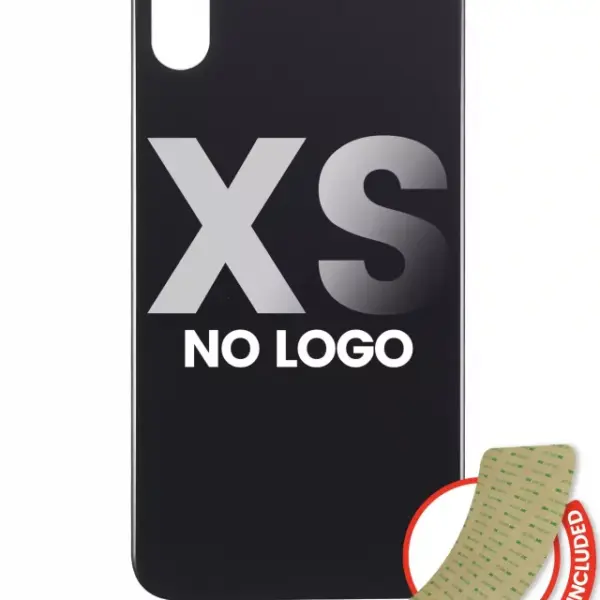 Capac Spate Sticla iPhone XS (No Logo) (Space Gray)