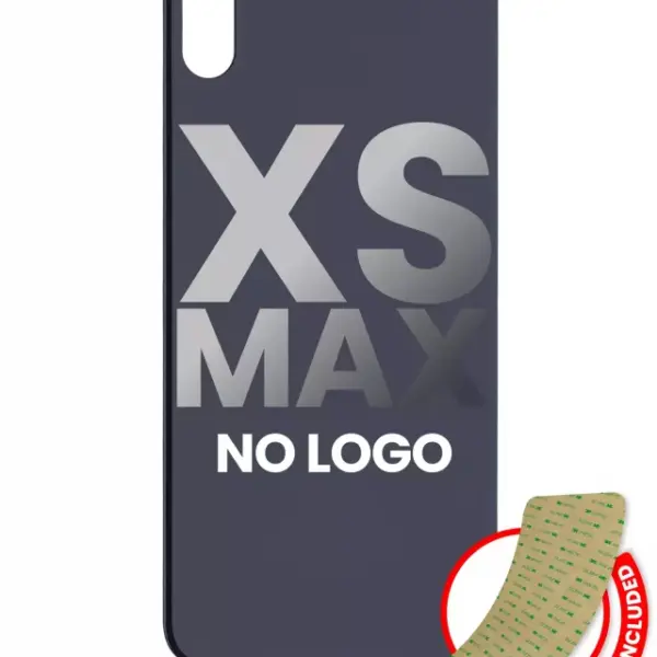 Capac Spate Sticla iPhone XS Max (No Logo) (Space Gray)