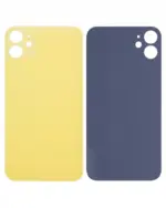 Capac Spate Sticla iPhone 11 (No Logo) (Yellow) - imagine 2