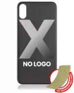 Capac Spate Sticla iPhone X (No Logo) (Space Gray)