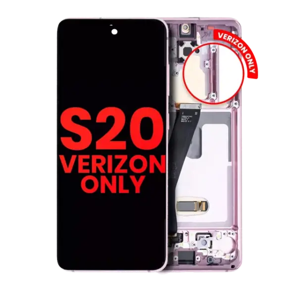 Ansamblu Display Samsung Galaxy S20 5G (Verizon 5G UW Frame Only) AMPlus (Cloud Pink)