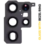 Lentilă cameră spate cu inel de protecție Samsung Galaxy S22 Ultra (Phantom Black)