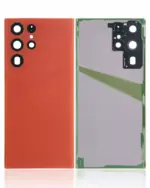 Capac Spate Sticla Samsung Galaxy S22 Ultra 5G AMPlus (No Logo) (Red) - imagine 2