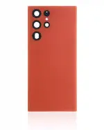 Capac Spate Sticla Samsung Galaxy S22 Ultra 5G AMPlus (No Logo) (Red) - imagine 3
