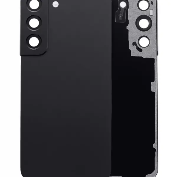 Capac Spate Sticla Samsung Galaxy S22 5G AMPlus (No Logo) (Phantom Black)