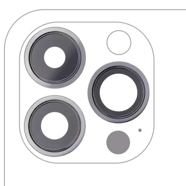 Lentila Camera Spate Cu Suport Si Rama iPhone 13 Pro / 13 Pro Max (Graphite) Premium