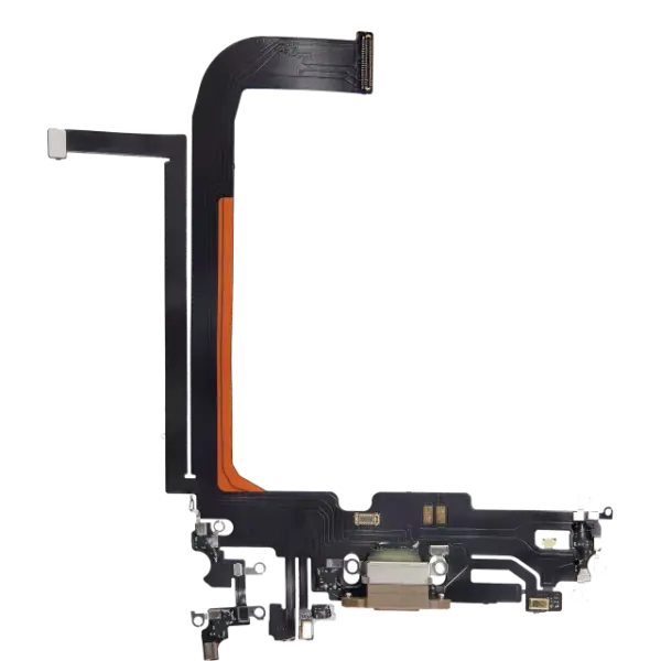 Cablu Flex Port Incarcare Cu Placa iPhone 13 Pro Max AMPlus (Gold)