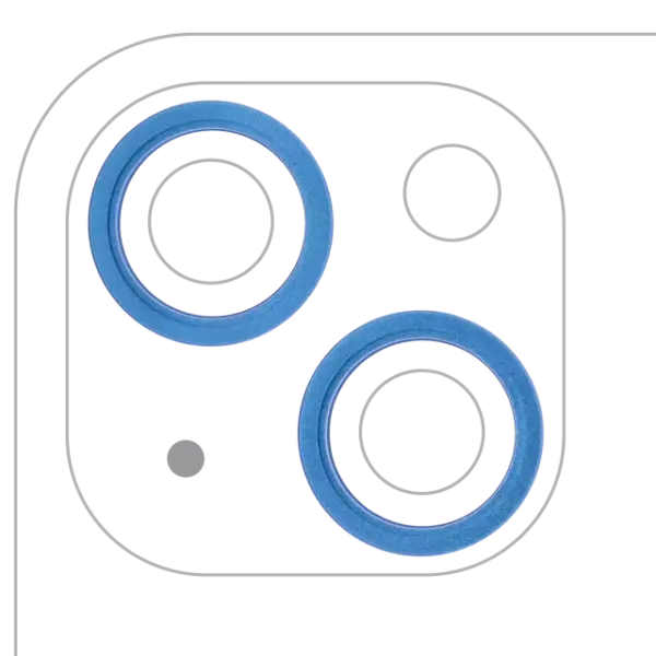 Inel Rama Camera Spate Telefon iPhone 13 / 13 Mini (Blue) (2 Piece Set)