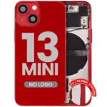 Capac Spate Sticla iPhone 13 Mini AMPlus (No Logo) (Red)