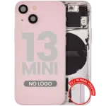 Capac Spate Sticla iPhone 13 Mini AMPlus (No Logo) (Pink)