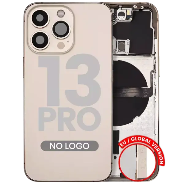 Capac Spate Sticla iPhone 13 Pro AMPlus (No Logo) (Gold)