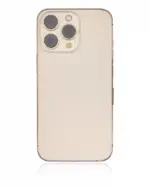 Capac Spate Sticla iPhone 13 Pro AMPlus (No Logo) (Gold) - imagine 3