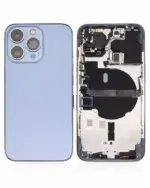 Capac Spate Sticla iPhone 13 Pro AMPlus (No Logo) (Sierra Blue) - imagine 2