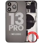 Capac Spate Sticla iPhone 13 Pro AMPlus (No Logo) (Graphite)