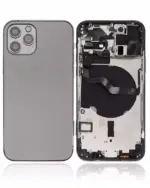 Capac Spate Sticla iPhone 12 Pro AMPlus (No Logo) (Graphite) - imagine 2