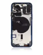 Capac Spate Sticla iPhone 12 AMPlus (No Logo) (Blue) - imagine 4