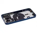 Capac Spate Sticla iPhone 12 AMPlus (No Logo) (Blue) - imagine 6