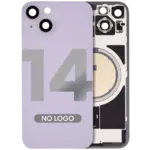 Capac Spate Sticla iPhone 14 Aftermarket (No Logo) (Purple)
