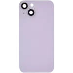 Capac Spate Sticla iPhone 14 Aftermarket (No Logo) (Purple) - imagine 3