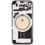 Capac Spate Sticla iPhone 14 Aftermarket (No Logo) (Purple) - imagine 4