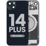 Capac Spate Sticla iPhone 14 Plus Aftermarket (No Logo) (Midnight)