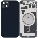Capac Spate Sticla iPhone 14 Plus Aftermarket (No Logo) (Midnight) - imagine 2