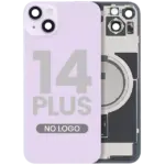 Capac Spate Sticla iPhone 14 Plus Aftermarket (No Logo) (Purple)