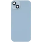 Capac Spate Sticla iPhone 14 Plus Aftermarket (No Logo) (Blue) - imagine 3