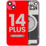 Capac Spate Sticla iPhone 14 Plus Aftermarket (No Logo) (Red)